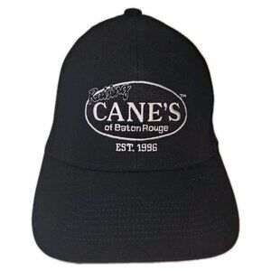 Raising Canes Restaurant Trucker Mesh Hat Snapback Adjustable Black Baton Rouge